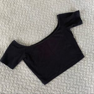 AMERICAN APPAREL OFF SHOULDER CROP TOP